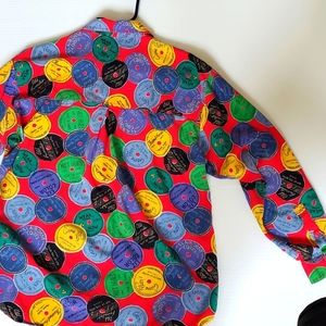 Lizwear 1980s record album blouse